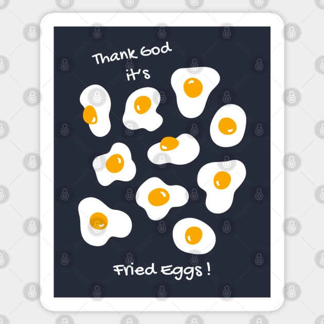 Cute Cartoon Fried Eggs Hand Drawn Sticker by mamita.design